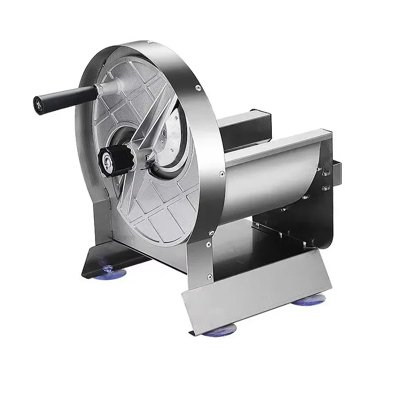 Stainless Steel Commercial Vegetable Slicer Multi Functional Hand Crank Lemon Potato Fruit Cutter for Kitchen Restaurant Use