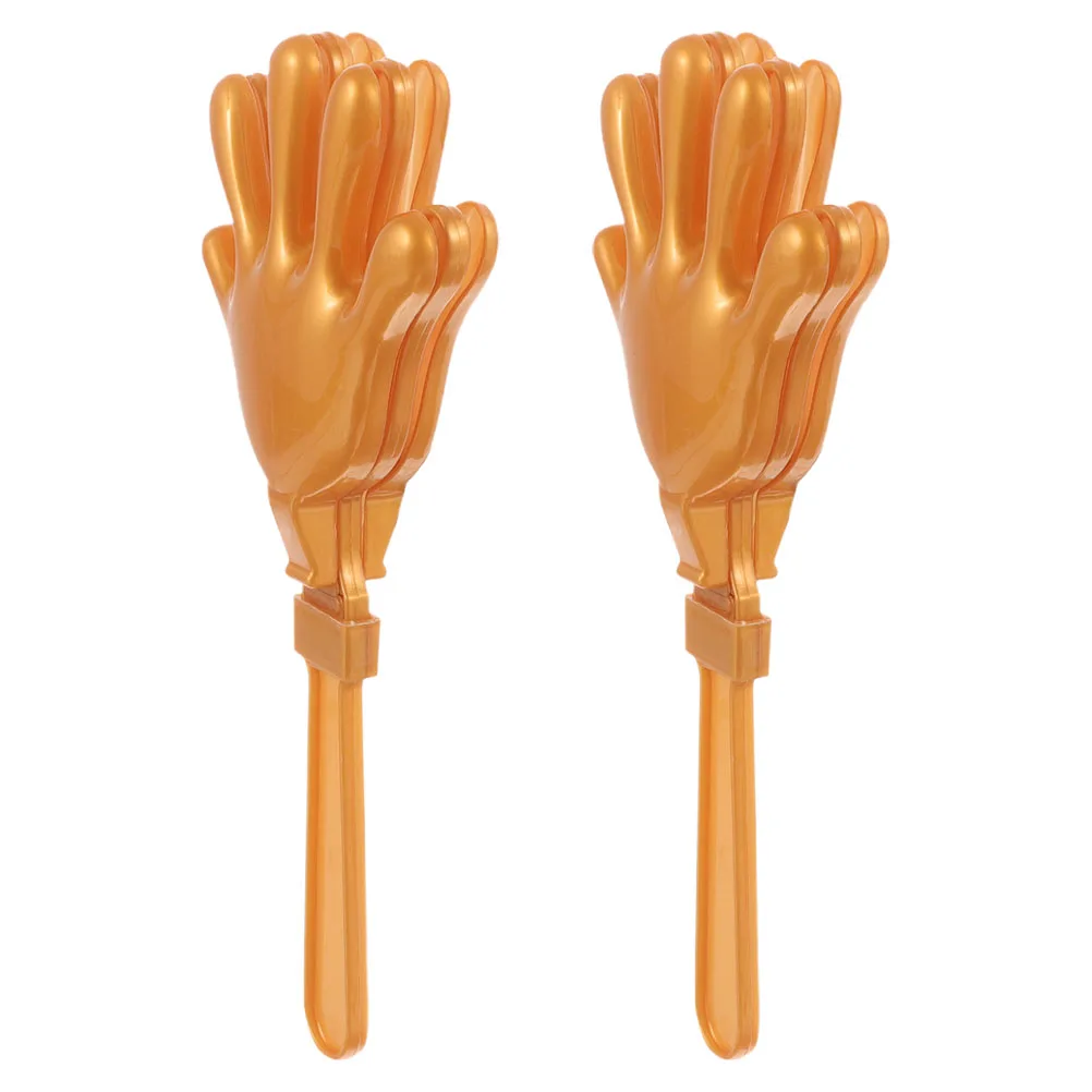 

2pcs Hand Clappers Noisemakers Gold Silver Carnival Decorations Party Supplies Children Cheer Prop Reusable Toy