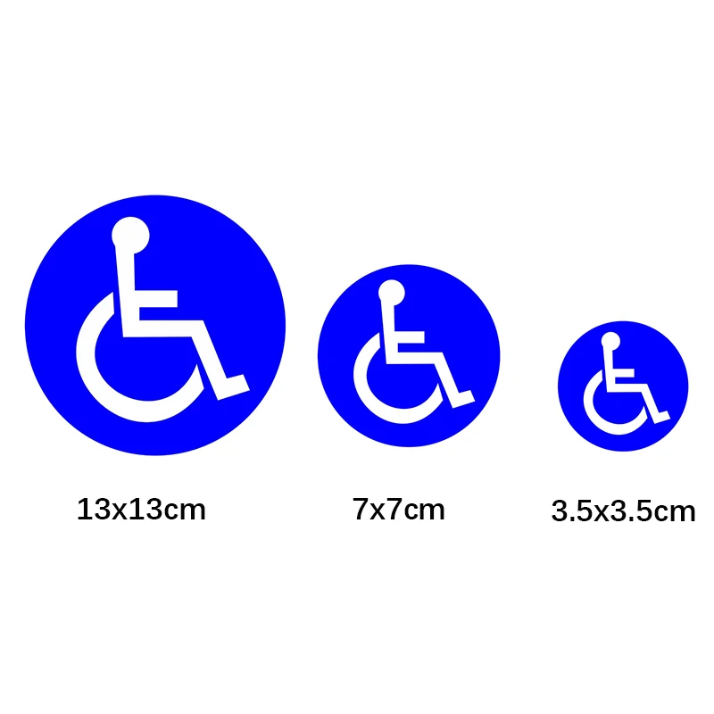 

13CM*13CM Personality Customization Disabled Wheelchair Handicap Round PVC Fashion Car Sticker Decal