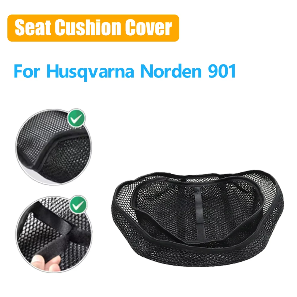 

For Husqvarna Norden 901 Motorcycle 3D Mesh Fabric Cushion Breathable Waterproof Protection Seat Cover