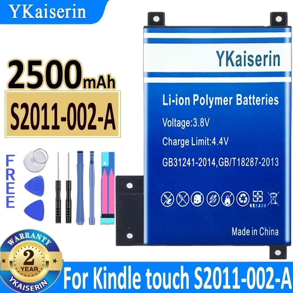 Ykaisener-batería de S2011-002-A para Amazon Kindle Touch S2011-002-A, 2500mAh, DR-A014, S2011-002-S, 170-1056-00, D01200, nueva