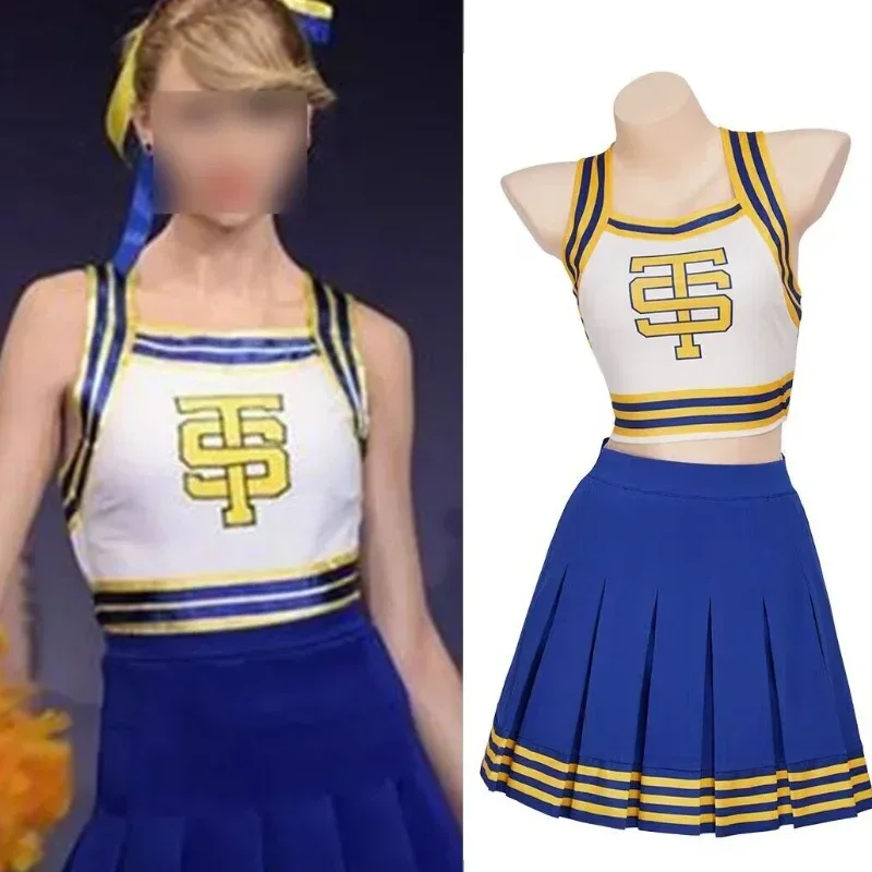 Taylor cheerleader uniform Swift Halloween cosplay costume hip hop dance costumes blue white dance cheerleading dress girls suit