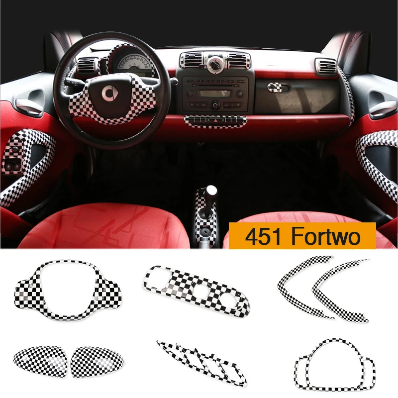 Car Modification Accessories Exterior Interior Decoration Cover Shell For Mercedes 09-14 Smart 451 Fortwo Car Styling Stickers