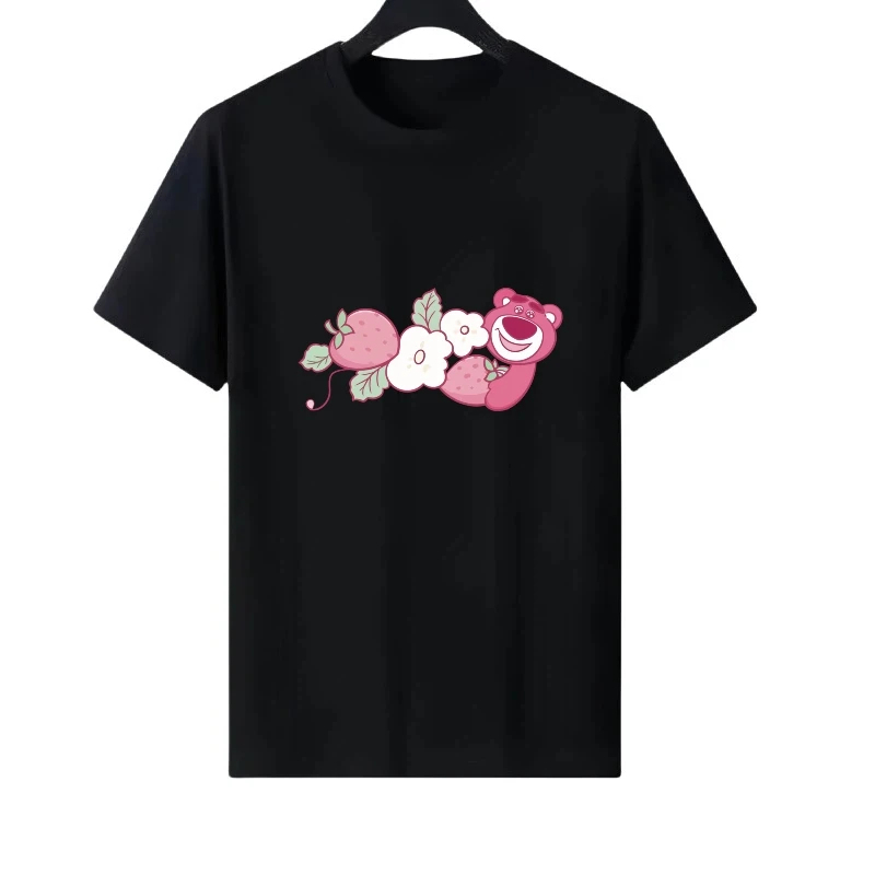 

Disney Lots-o'-Huggin' Bear Pattern Woman Parent-Child Clothing Top Ladies Cheap Loose Y2k Short Sleeves T-Shirt Men Sweatshirts