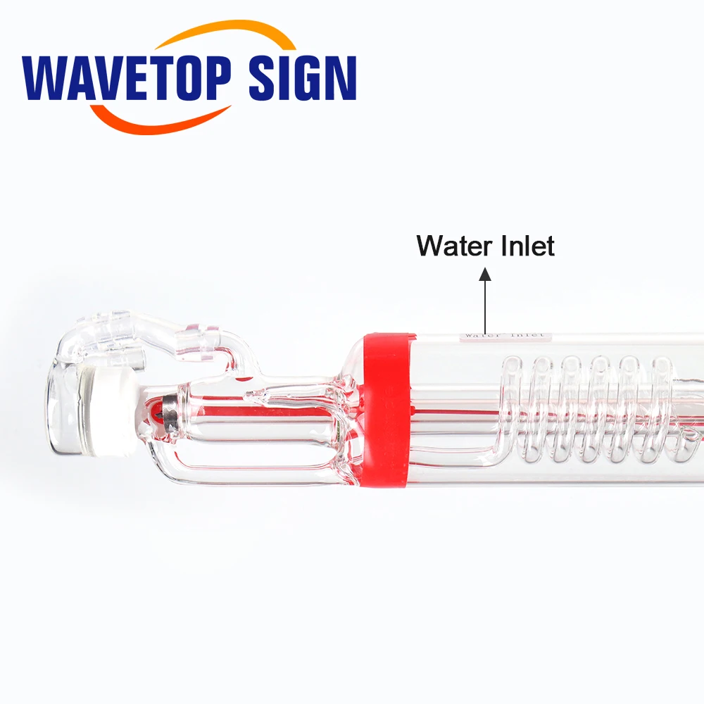 WaveTopSign Co2 Glass Laser Tube 1250mm 90W Diameter 80mm Glass Laser Lamp for CO2 Laser Engraving Cutting Machine