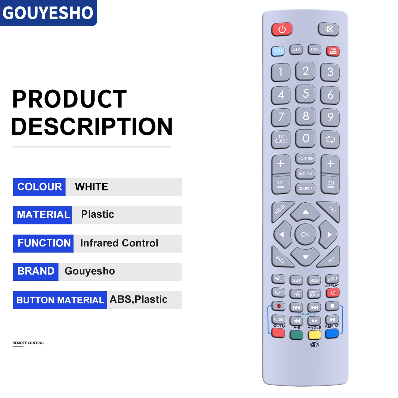 New SHWRMC0102 SHWRMC0002 Remote Control for Sharp Aquos LCD Smart TVs DH-1600