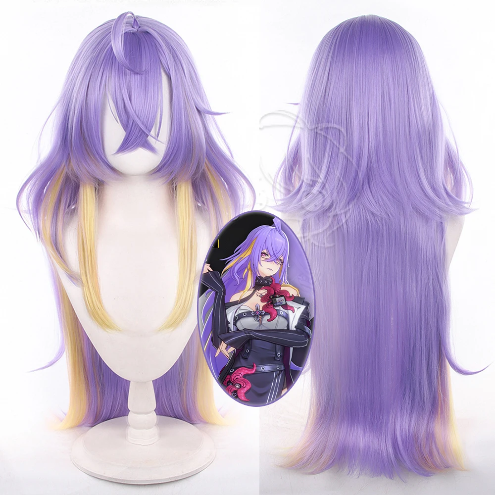 Anime Neverness to Everness Fadia Cos Wigs Cosplay Costumes Headwear 80cm Long Simulation Scalp Thick Mixed Puffy Long Hair Wig