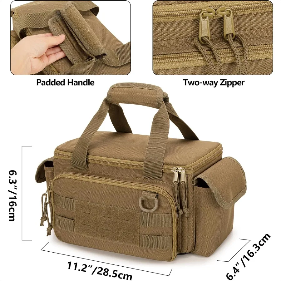 Piccola borsa per attrezzi con antifrizione e fondo imbottito spesso, organizer per riporre gli attrezzi da uomo, borsa tattica multifunzionale