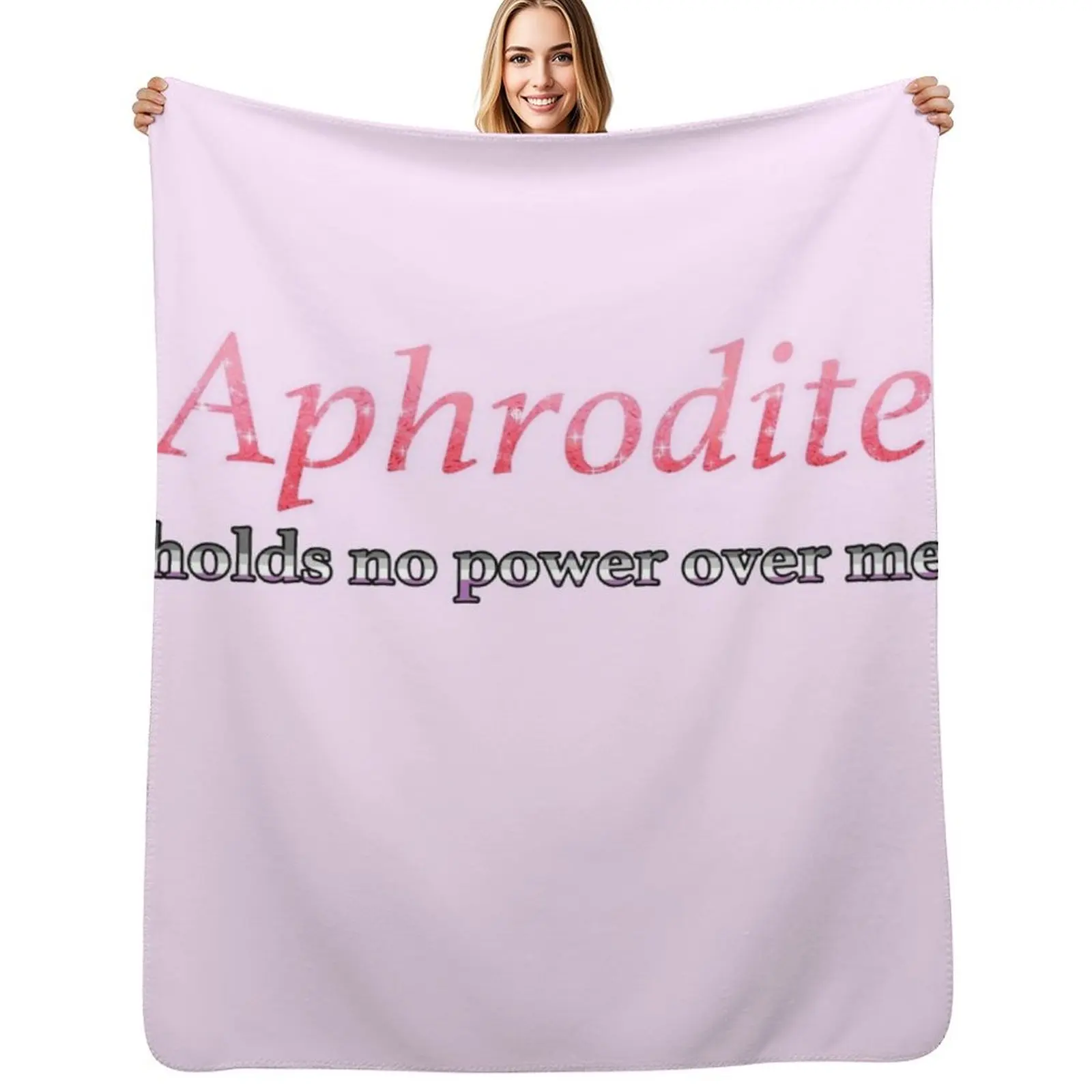 Aphrodite Holds No Power Here (Ace!) Throw Blanket Warm Napping Blanket for Office Couch Bed