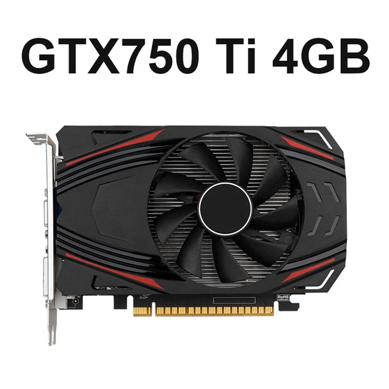 1 pezzo GTX750TI DDR5 scheda grafica da 4GB 128 Bit 28Nm Pcle X16 3.0 VGA + HD + scheda Video DVI