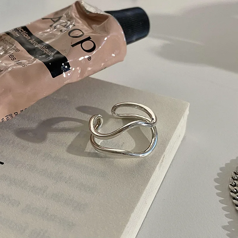 

925 Sterling Silver Fine Circle Hollow Out Style Ring Is Trendy Fashionable And Simple Suitable For Women's Jewelry Gifts