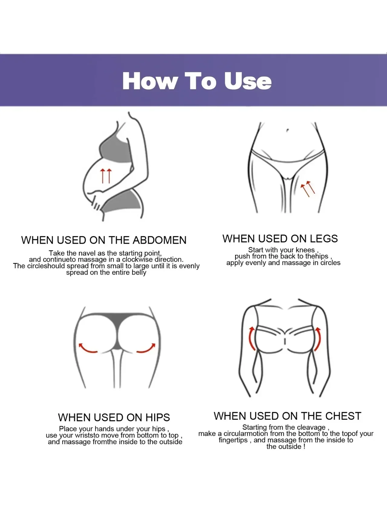 كريم إزالة علامات التمدد كريم إصلاح بعد الولادة للنساء الحوامل علامات نمو السمنة علامات الفخذ لشد البشرة #4