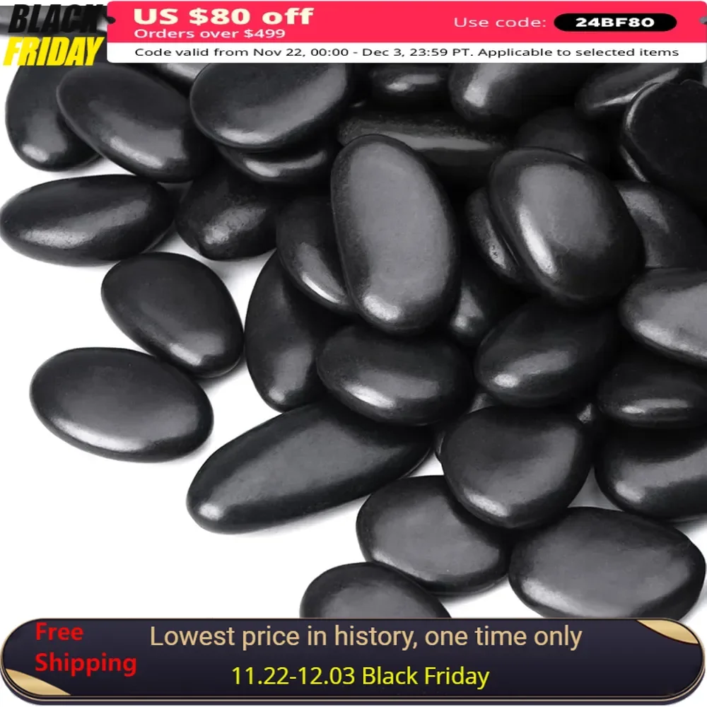 

30 Lbs 1"-2" Decorative Pebble for Flower Pots, Vase, Plants, Outdoor Landscaping, Walkways, Yard, Polished Decorative Pebble