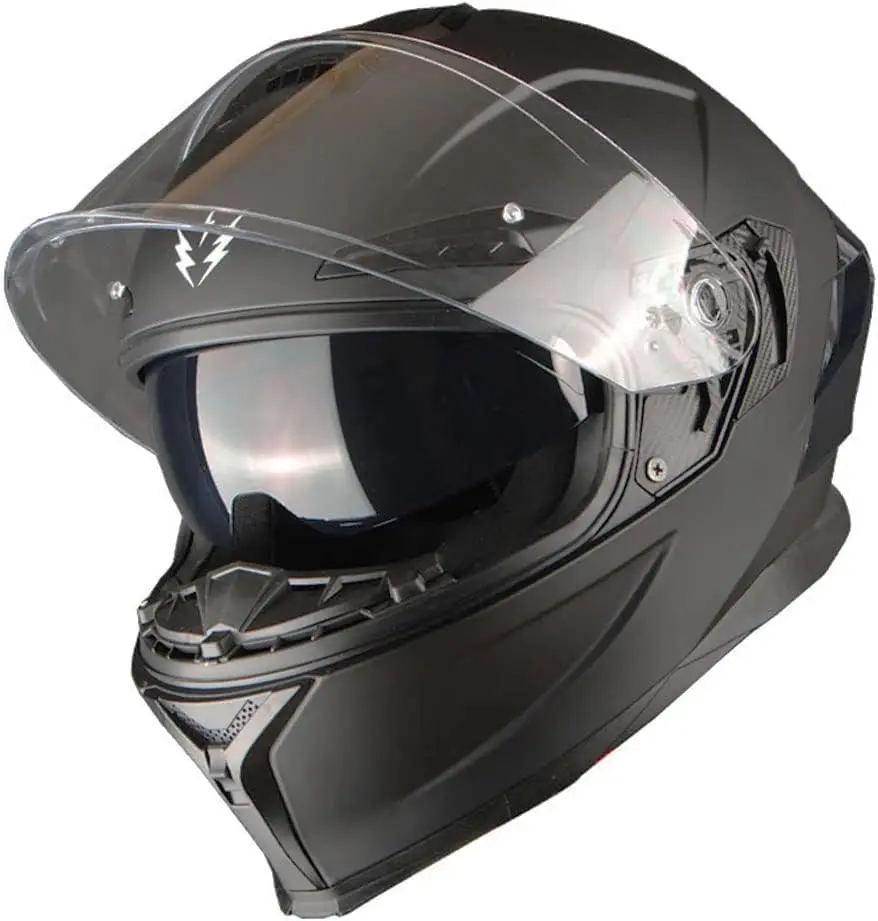 Motorcycle Full Face Helmet Ghost Street Bike Smoked Inner Visor Dual Visor Sun Shield: HJAH15