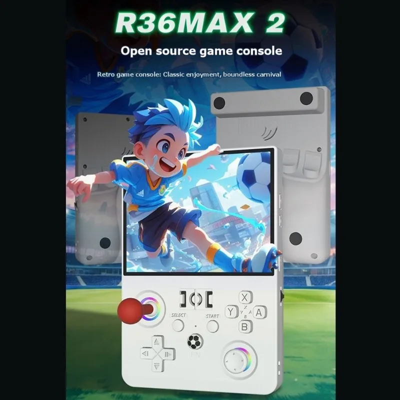 ABZW R36MAX2 Handheld Video Game Console 4.5Inch Screen 22000+Game Open Source Wifi Retro Game Console Supports 30+ Emulators