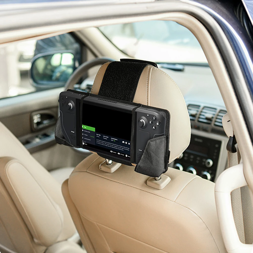 

Ремень для крепления подголовника Steam Deck с фиксирующим ремнем, нейлоновый держатель для подголовника, легкий, для путешествий и игр на открытом воздухе