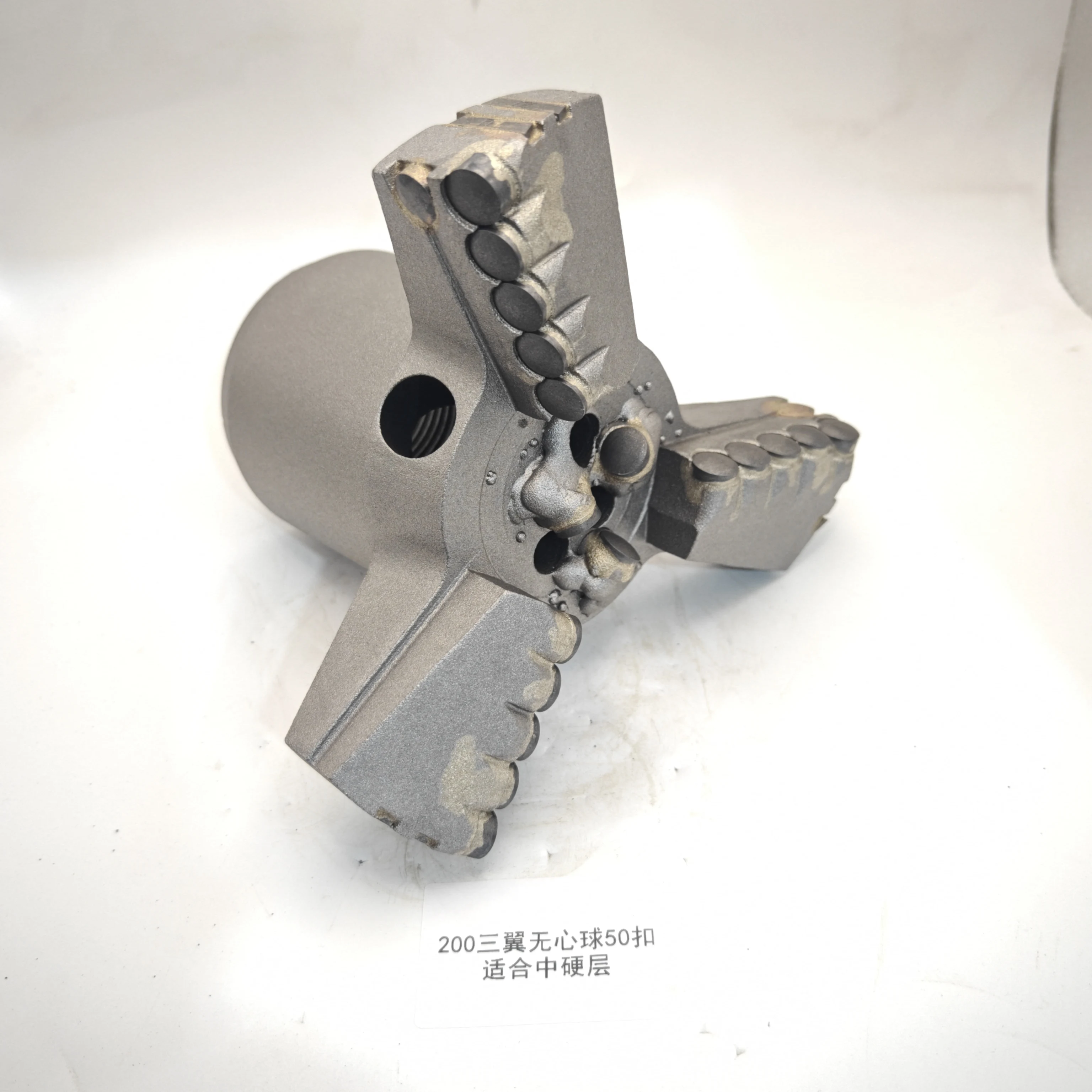 200Mm non-coring PDC bit 3-blade hard rock bit Basic drilling tool for coal mine water well mining parts