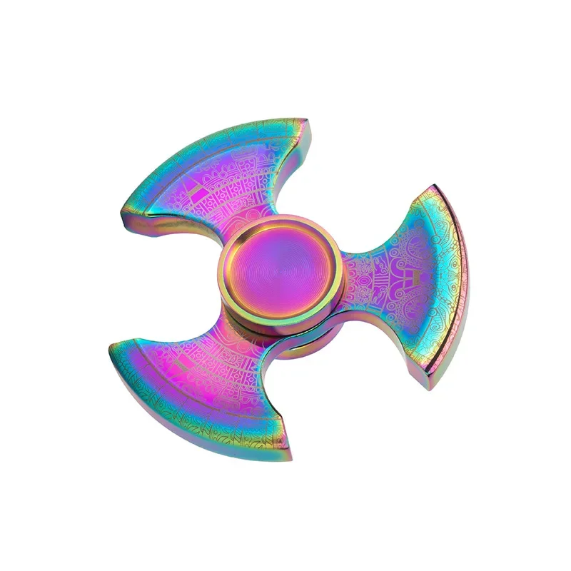 EDC Fidget Spinner Shoous en acier inoxydable pour enfants, pointe de toupie, gyroscope anti-stress, décompression, jouet pour filles, instituts souligné