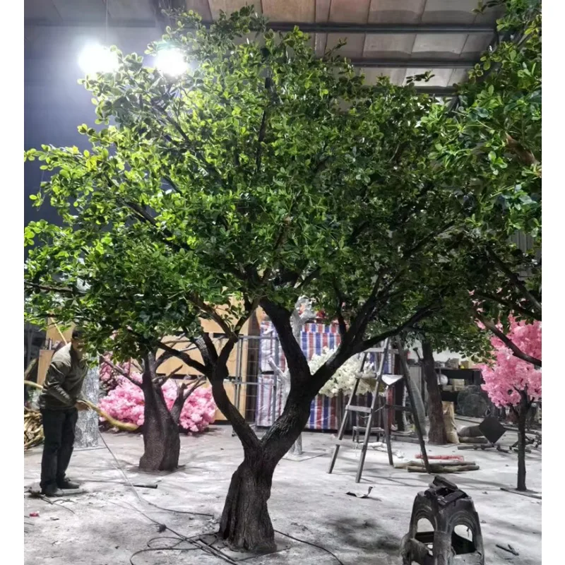 

Высокое качество зеленое дерево искусственное растение большое искусственное декоративное баньяньское дерево