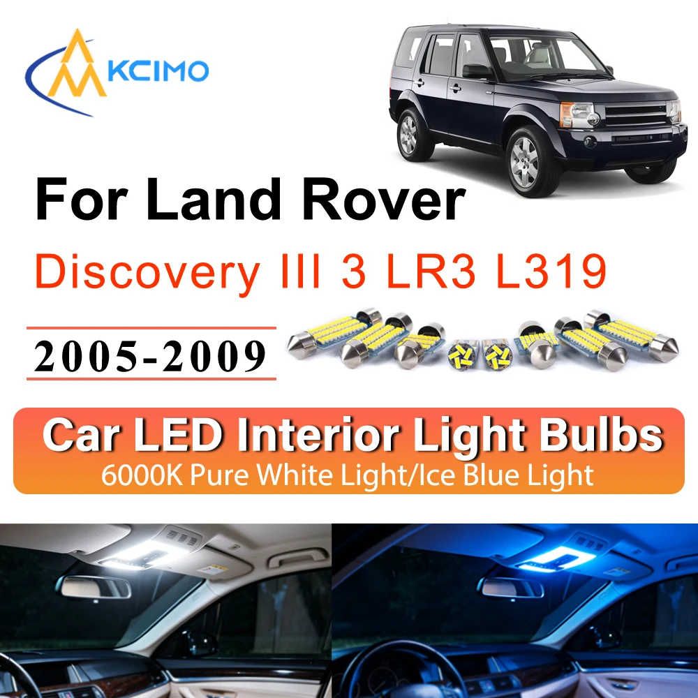 Super Bright Interior Light Kit For Land Rover Discovery III 3 LR3 L319 2005-2009 LED Map Dome Lamp Auto Accessories Direct Fit
