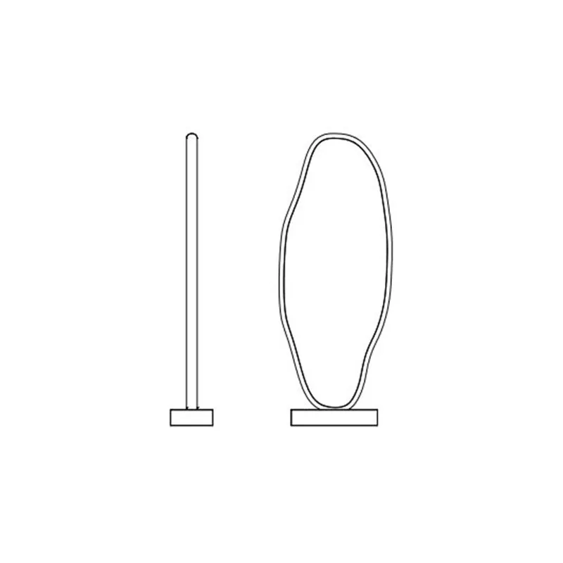 Irregular wavy full-length fiberglass floor mirror asymmetrical styling beauty mirror clothing store bedroom mirror view 6