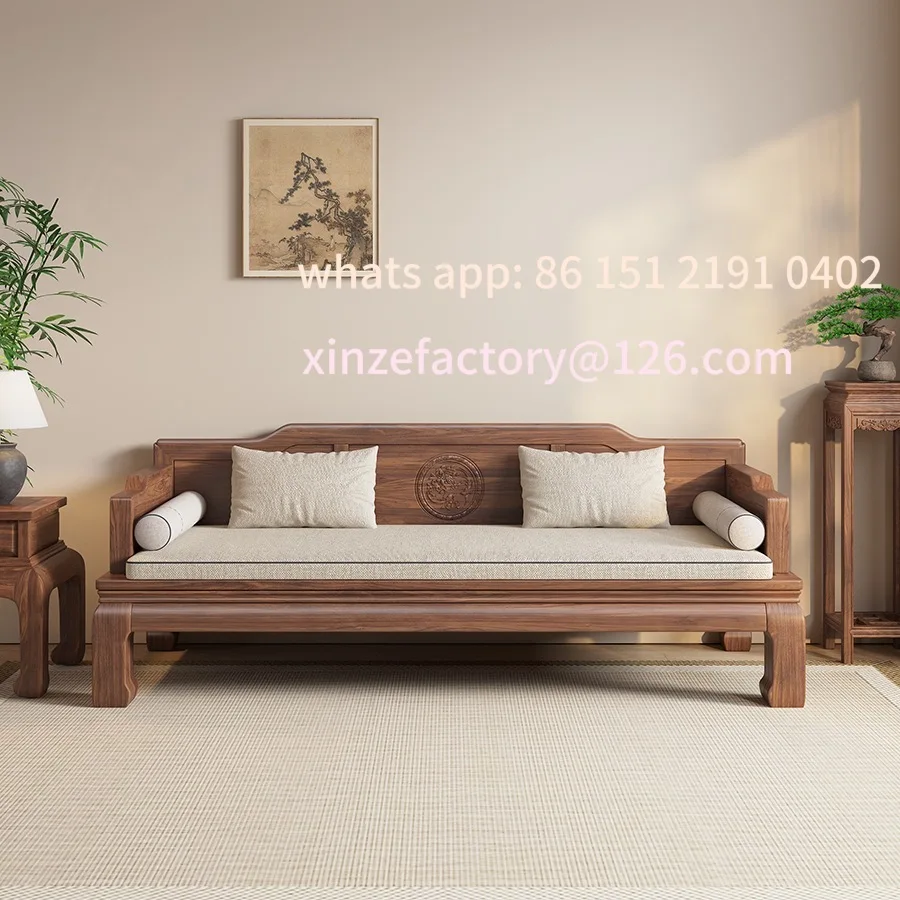 

Customizable New Chinese South American Walnut Solid Wood Sofa Bed