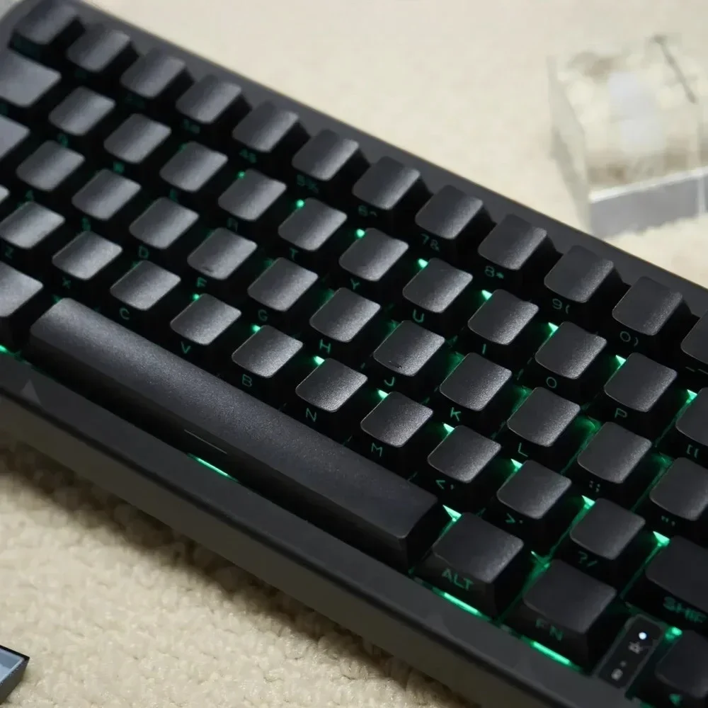 GEFENSI Simple, Side-engraved, Translucent Keycaps PBT 131 Keys OEM For MX Switch HI75 HI8 Wooting Mechanical Keyboards
