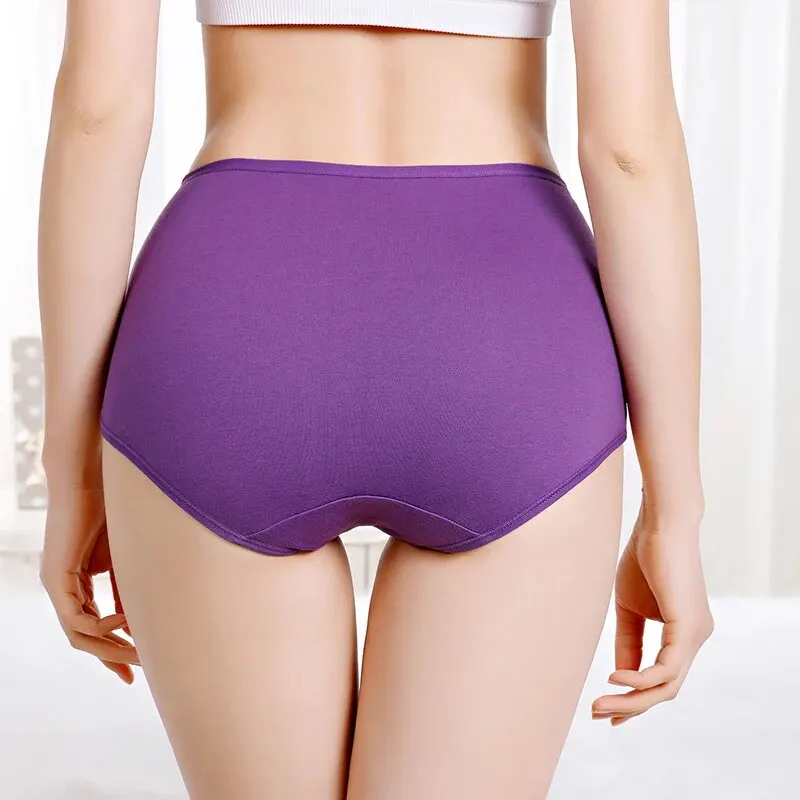 3Pcs Cotton Panties for Women Underwear Plus Size High Rise Briefs Female Sexy Lingeries Pantys Seamless Underpant Girls L-5XL