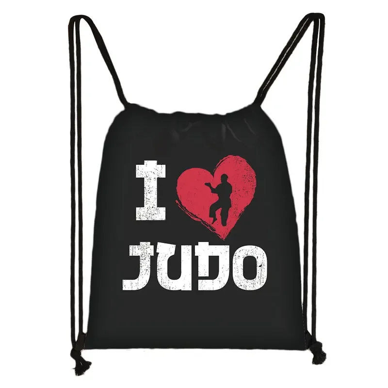 Cool Martial Taekwondo  /I Love Judo / drawstring bag boys girls  fashion storage bags teenager  backpack man travel backpack