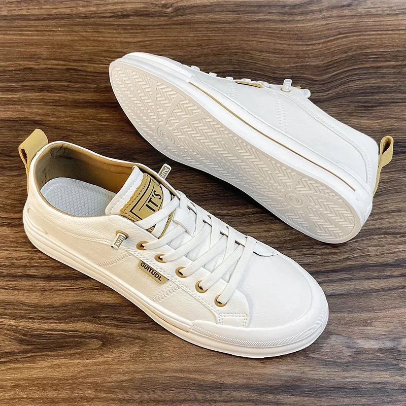 Simple Versatile White Sneakers, Board Men's Casual Shoes, Delicate And Breathable Without Causing Foot Discomfort_vogvips.com