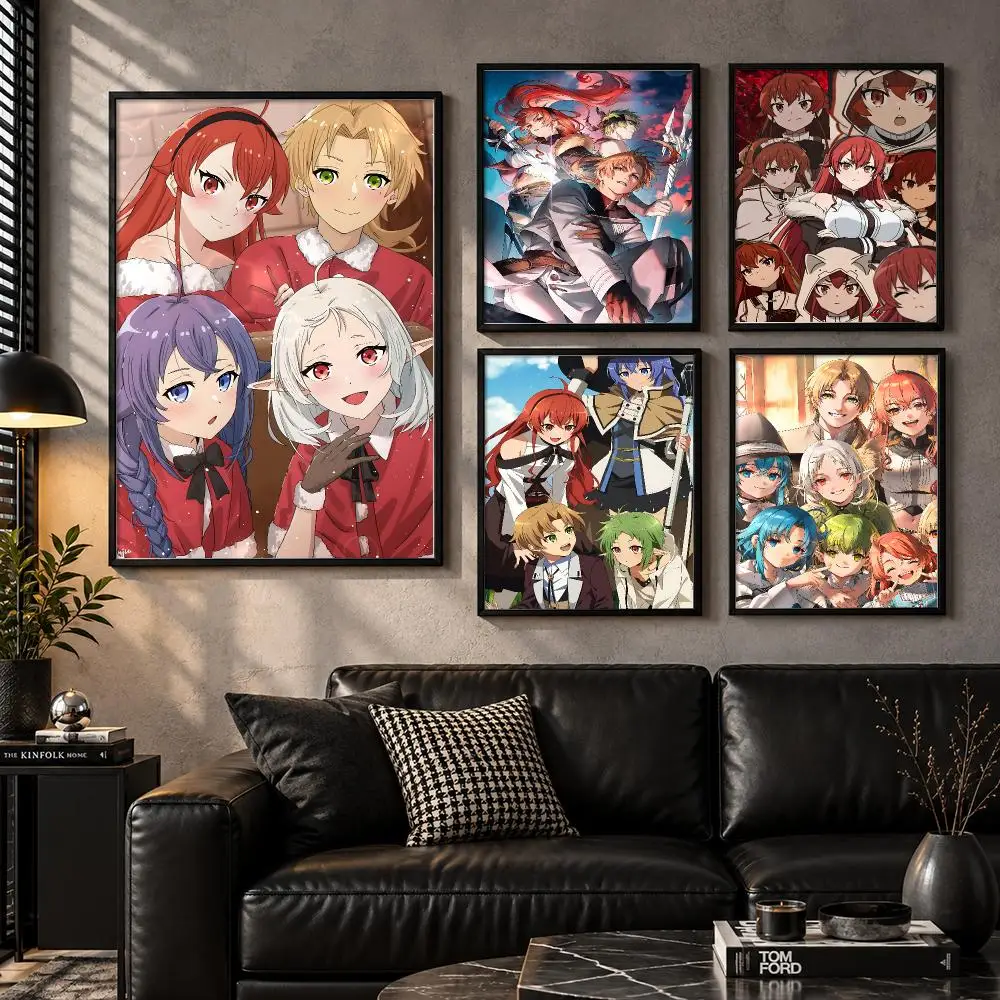 Japanese Artwork Adventure Mushoku Tensei: Jobless Reincarnation Poster Aesthetic Unframed Wall Prints for Bedroom & Living Room
