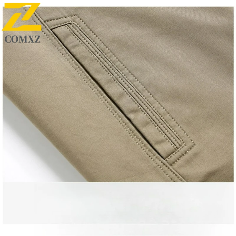 Pure Cotton Baseball Jacket Male Business Stand Collar Loose Fit Windproof Outerwear Spring Classic Lightweight Breathable Coat