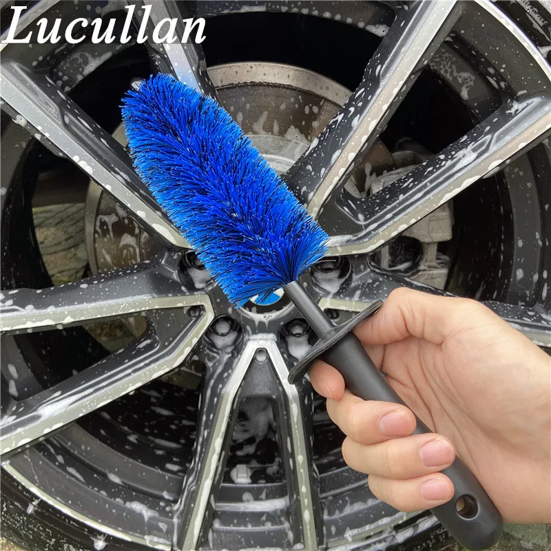 Lucullan Blue Detailing Brushes Ultra Soft Hair Rim Tire Brake Dust Cleaner Easily Reaches Nook and Crannies