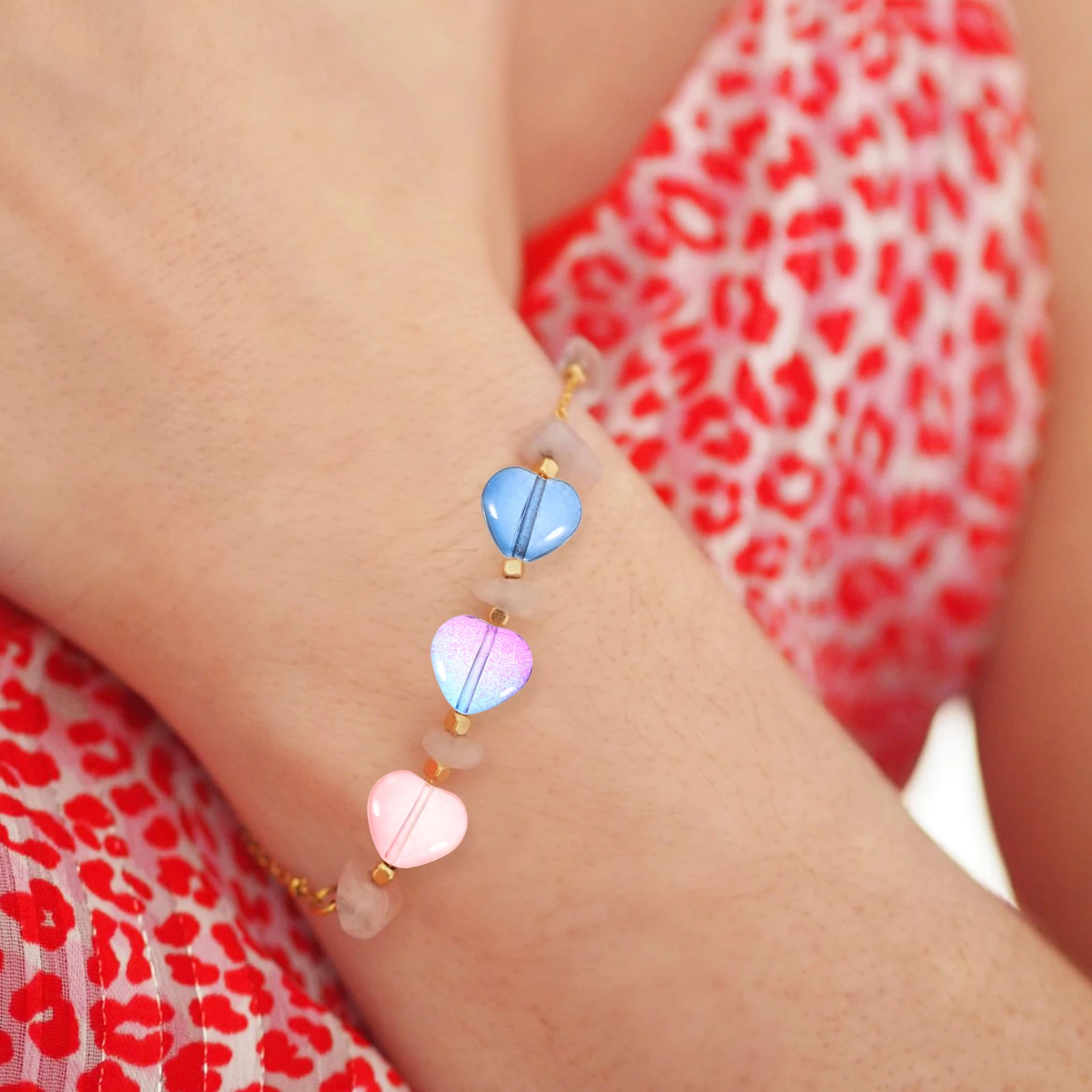 

120pcs Heart Shape Loose Beads Diy Craft Jewelry Charms Spacer Beads For Bracelet Earrings Decorations Bead Crafts