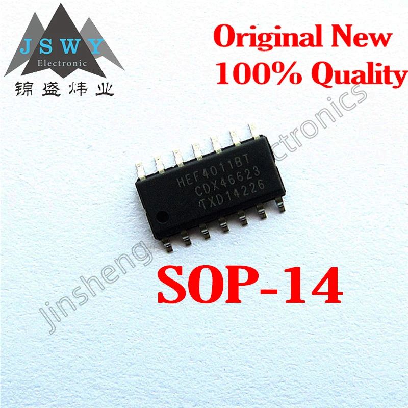 

5PCS Brand New HEF4011BT HEF4011 Original SMT SOP-14 Quad 2-Input and Non-Gate SMT Logic Chip IC Good quality and free shipping