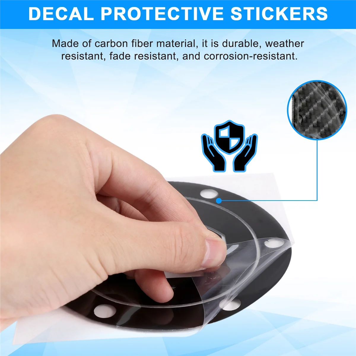 3D Carbon Fiber Tank Gas Cap Pad Filler Cover Sticker Decals For BMW R1200RT K1200S F650 R1150 R/RS/GT/LT ALLJAS