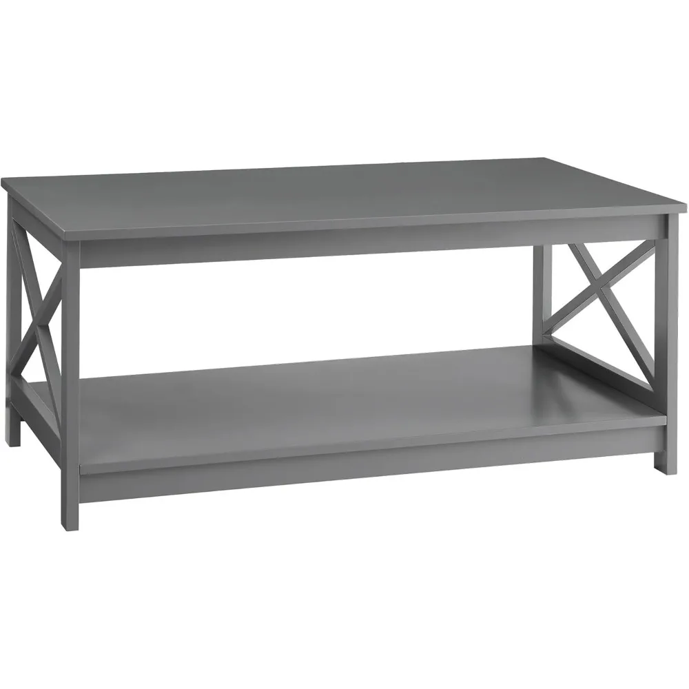 

Oxford Coffee Table with Shelf, Gray
