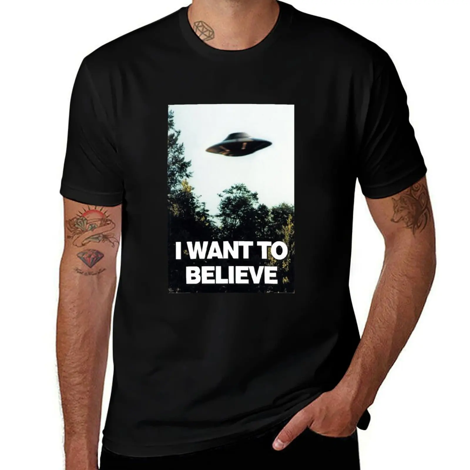 

Футболка UFO Believe, мужские облегающие футболки, мужская упаковка, хлопковая футболка