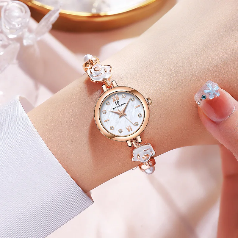 

Golden Quartz Watch for Women Luxury Ladies Wristwatch Bracelet Watches For Ladies Small Dial Female Clock Fashion Dress NO BOX