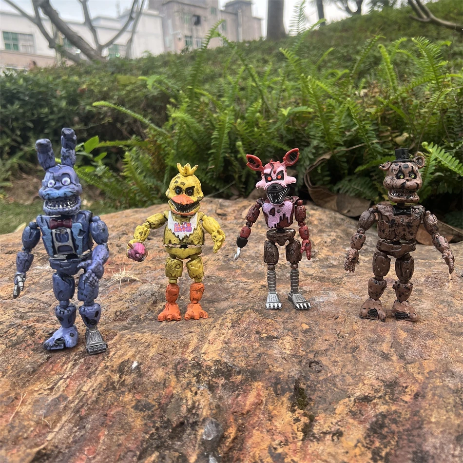 Figuras FNAF de 14 cm, Nightmare Freddy, Bonnie, Foxy, Chica, Figura de Acción Articulada, Blacklight Freddy, Frostbe, Modelo de PVC, Juguetes Coleccionables