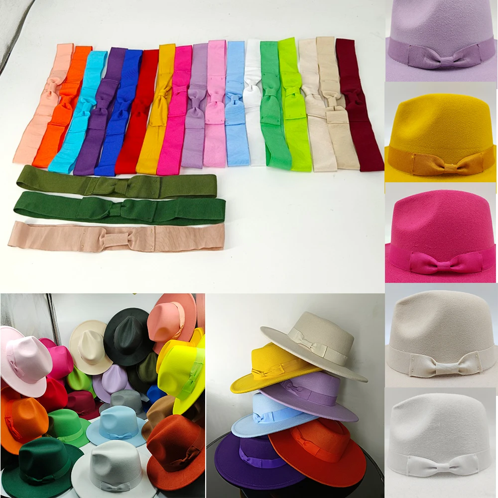 Fedora Top Hat Men's Women‘s Summer Straw Hat Accessory Elastic Webbing Colorful Webbing Stripe Hat Any Matching Accessories