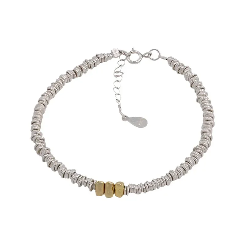 Fashion Jewelry Sweet Korean Temperament Silver Color Irregular Disc Bracelet For Women Female Gifts Simply Fine Accessories