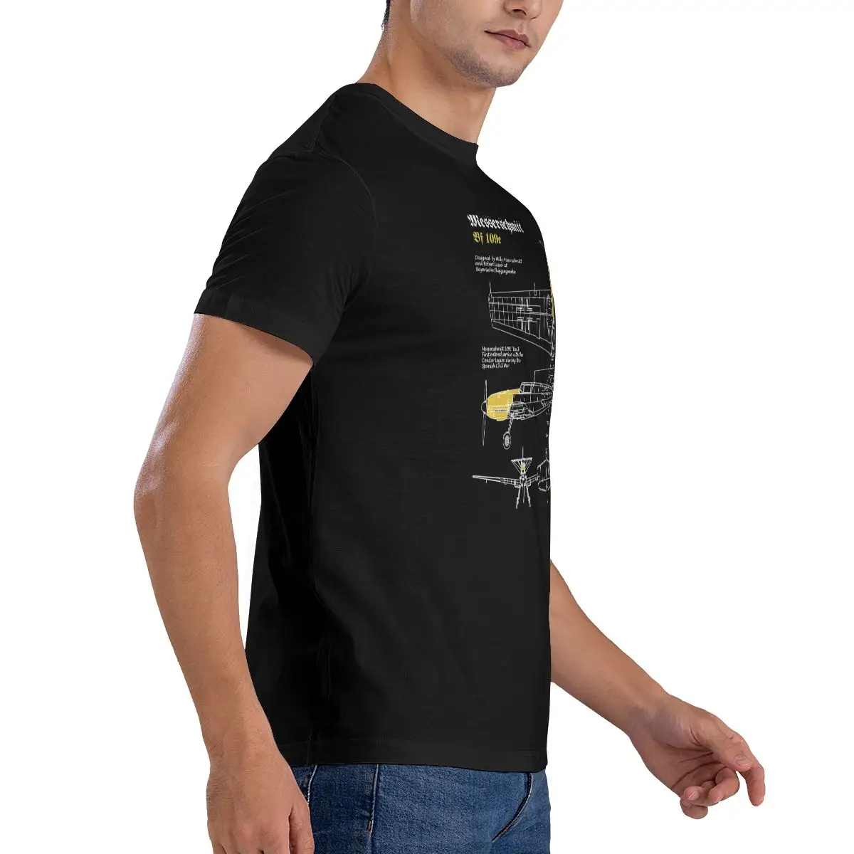 Best Flyingraphics Aviation Themed Messerschmitt Bf109 T-shirt Unique Hipster Comfortable Tee Shirt