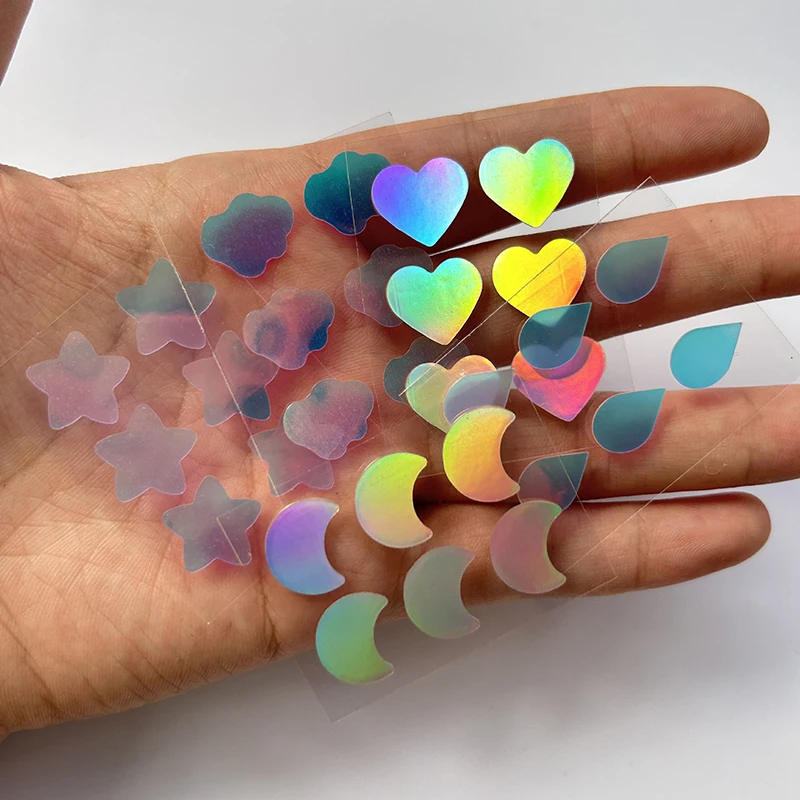 Colorful Laser Holographic Star Heart Shaped Pimple Patches Invisible Acne Removal Patches Acne Tool Pimple Acne Concealer