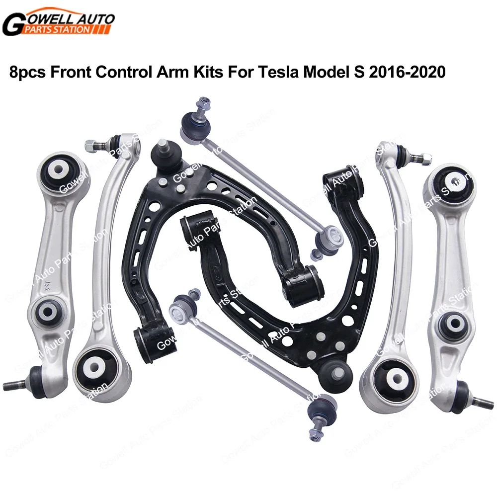 8X Front Suspension Control Arm Kits for Tesla Model S 2012-2024 1043965-00-A 104396600A 1027351-00-C 1041570-00-B 104157500B