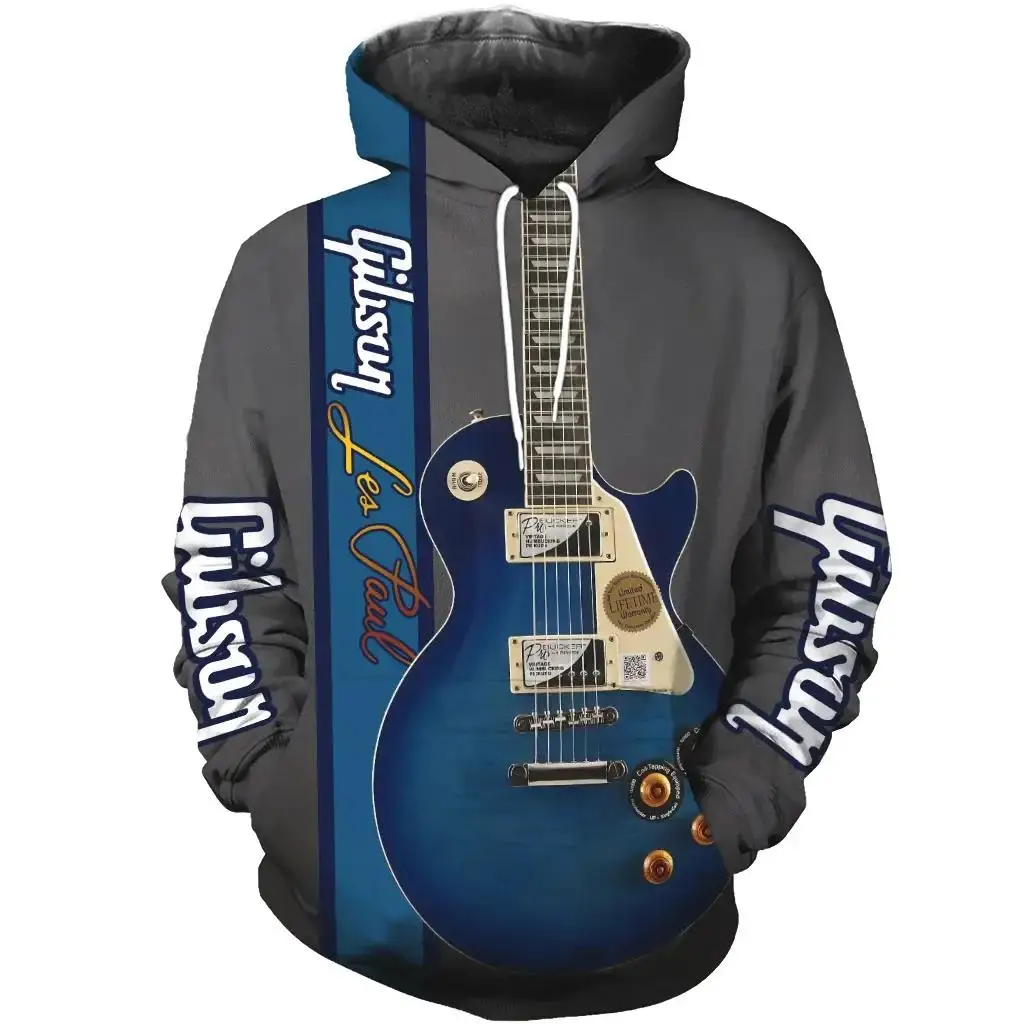 Mens 3d Guitar Printed Fashion Hoodie Daily European Size Sweatshirt Musical Moletom Female Psychedelic Clothes Wholesaler - Image 5