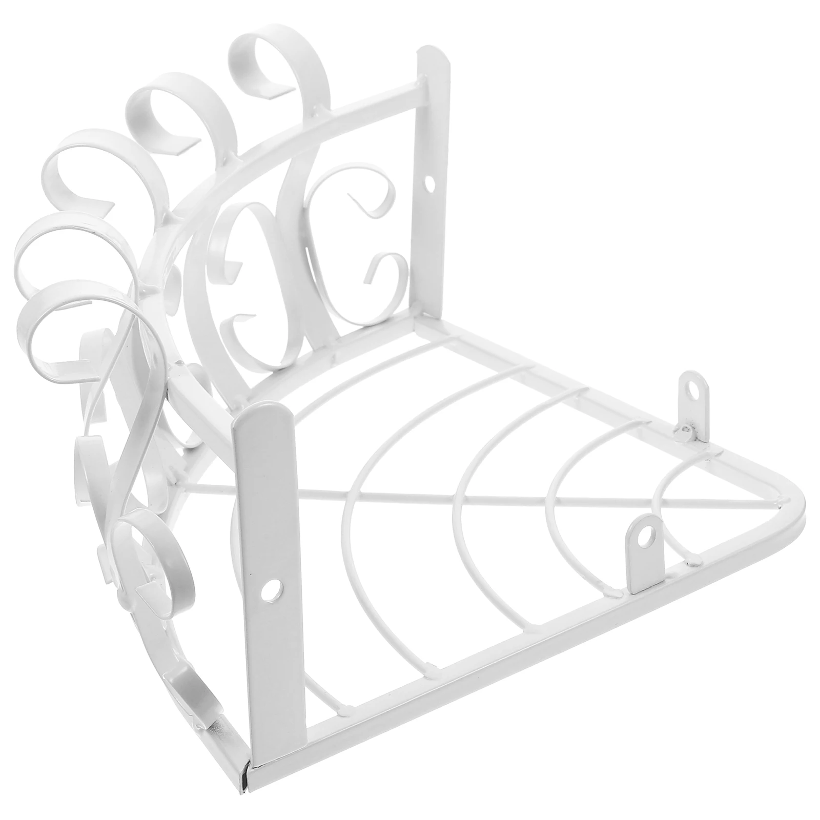 

Wall Mounted Flower Pot Rack Iron Durable Thickened Frame Easy Install Home Office Garden Storage Solution Plant Hanger Basket