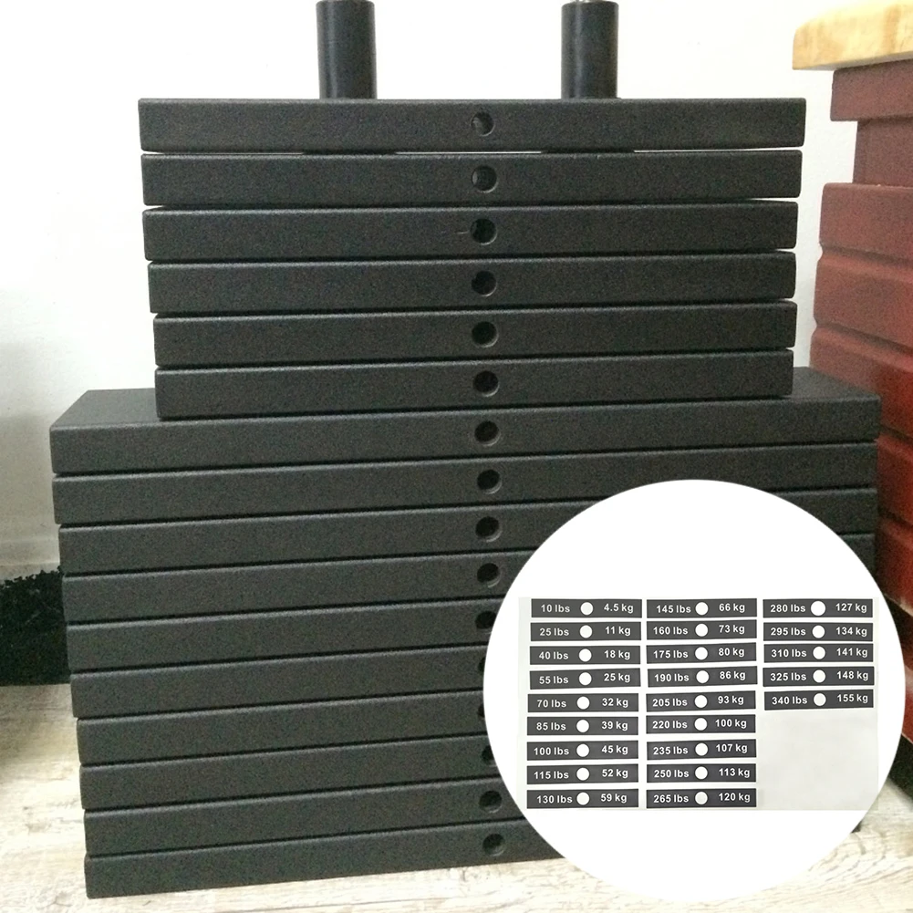 Fitness Equipment Weight Stickers Gym Weight Stack Labels Number 4.5kg-155kg Weight Stickers Fitness Accessories