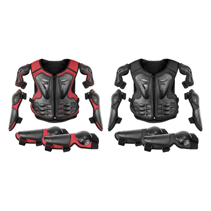 Kids Body Defender Full-Body Protective Gear With Chest Elbow And Knee Pads For Motocross Racing Skiing for  Safety and Comfort