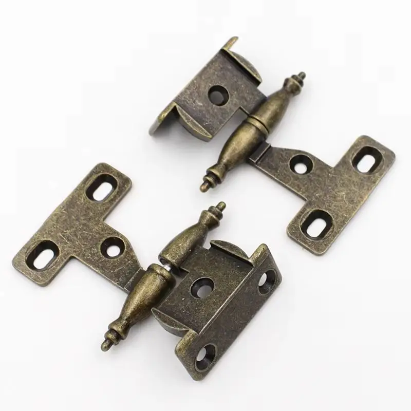 Classic Retro 4Pairs Solid Zinc Alloy Thicken Furniture Hinges Cupboard Wardrobe Cabinet Door Hinges Detachable Screen Hinges